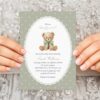 Bear and Green Polka Dots Baby Shower Invitation, Gender Neutral, Printable File, Edit Yourself, SH220 Bear and Green Polka Dots Baby Shower Invitation, Gender Neutral, Printable File, Edit Yourself, SH220