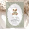 Bear and Green Polka Dots Baby Shower Invitation, Gender Neutral, Printable File, Edit Yourself, SH220 Bear and Green Polka Dots Baby Shower Invitation, Gender Neutral, Printable File, Edit Yourself, SH220