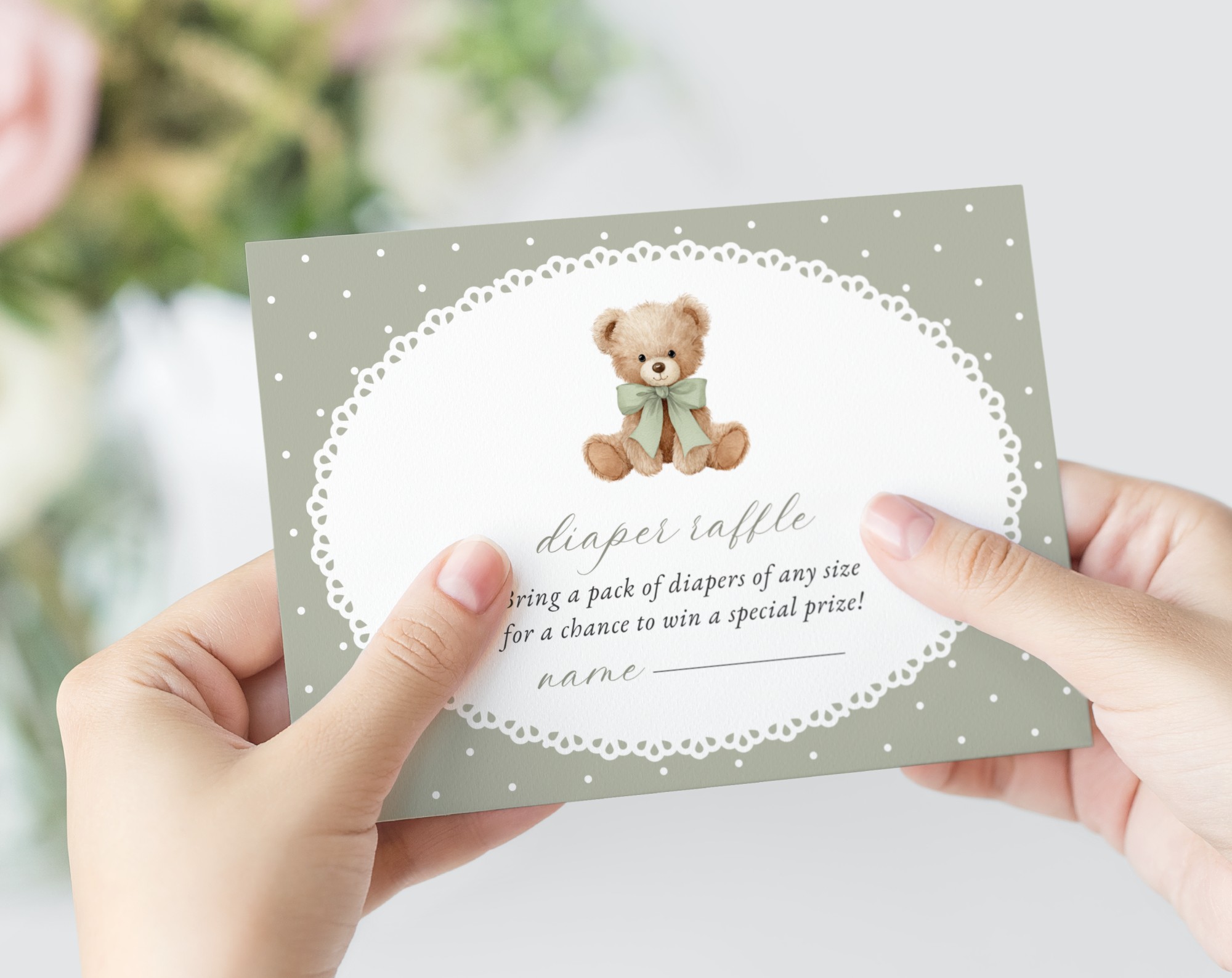 Bear and Green Polka Dots Baby Shower Invitation Suite, Gender Neutral, Printable File, Edit Yourself, SH220 Bear and Green Polka Dots Baby Shower Invitation Suite, Gender Neutral, Printable File, Edit Yourself, SH220