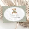 Bear and Green Polka Dots Thank You Card, Gender Neutral, Printable File, Edit Yourself, SH220 Bear and Green Polka Dots Thank You Card, Gender Neutral, Printable File, Edit Yourself, SH220