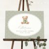 Bear and Green Polka Dots Welcome Sign, Baby Shower Sign, Gender Neutral, Printable File, Edit Yourself, SH220 Bear and Green Polka Dots Welcome Sign, Baby Shower Sign, Gender Neutral, Printable File, Edit Yourself, SH220