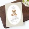 Bear and Beige Polka Dots First Birthday Invitation, Birthday Stationery, Gender Neutral, Printable File, Edit Yourself, SH221