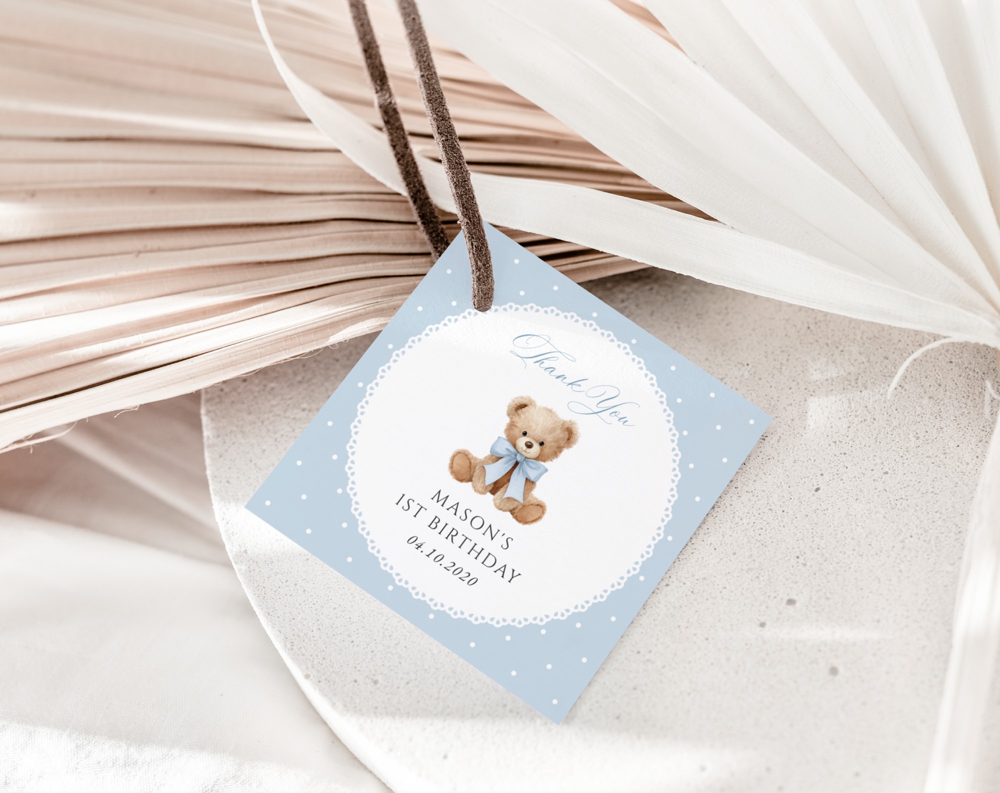 Bear and Blue Polka Dots Favor Tags, First Birthday, Boy Birthday, Printable File, Edit Yourself, SH223 Bear and Blue Polka Dots Favor Tags, First Birthday, Boy Birthday, Printable File, Edit Yourself, SH223