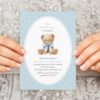 Bear and Blue Polka Dots First Birthday Invitation, Birthday Stationery, Boy Birthday, Printable File, Edit Yourself, SH223 Bear and Blue Polka Dots First Birthday Invitation, Birthday Stationery, Boy Birthday, Printable File, Edit Yourself, SH223