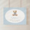 Bear and Blue Polka Dots Welcome Sign, First Birthday, Boy Birthday, Printable File, Edit Yourself, SH223