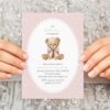 Bear and Pink Polka Dots First Birthday Invitation, Birthday Stationery, Girl Birthday, Printable File, Edit Yourself, SH224 Bear and Pink Polka Dots First Birthday Invitation, Birthday Stationery, Girl Birthday, Printable File, Edit Yourself, SH224