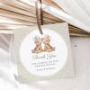 Bear and Beige Polka Dots Gender Reveal Favor Tags, Gift Tags, Printable File, Edit Yourself, SH225