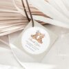 Bear and Beige Polka Dots Gender Reveal Favor Tags, Gift Tags, Printable File, Edit Yourself, SH225