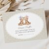 Bear and Beige Polka Dots Gender Reveal Invitation Suite, Printable File, Edit Yourself, SH225