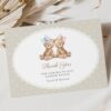 Bear and Beige Polka Dots Gender Reveal Thank You Card, Printable File, Edit Yourself, SH225 Bear and Beige Polka Dots Gender Reveal Thank You Card, Printable File, Edit Yourself, SH225