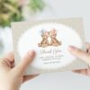 Bear and Beige Polka Dots Gender Reveal Thank You Card, Printable File, Edit Yourself, SH225 Bear and Beige Polka Dots Gender Reveal Thank You Card, Printable File, Edit Yourself, SH225