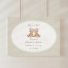 Bear and Beige Polka Dots Welcome Sign, Gender Reveal Sign, Printable File, Edit Yourself, SH225