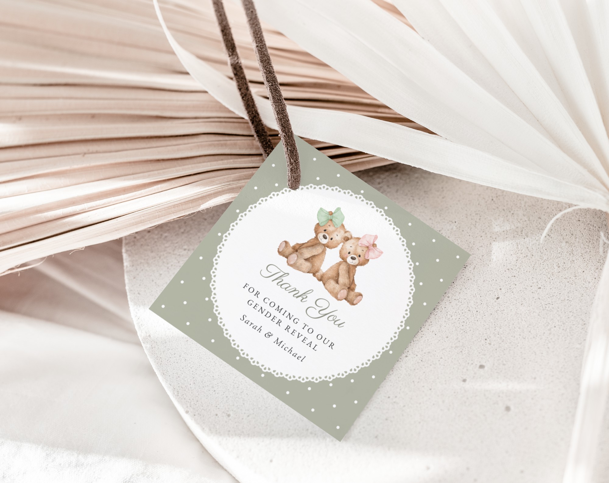 Bear and Green Polka Dots Gender Reveal Favor Tags, Gift Tags, Printable File, Edit Yourself, SH226 Bear and Green Polka Dots Gender Reveal Favor Tags, Gift Tags, Printable File, Edit Yourself, SH226