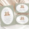 Bear and Green Polka Dots Gender Reveal Invitation Suite, Printable File, Edit Yourself, SH226 Bear and Green Polka Dots Gender Reveal Invitation Suite, Printable File, Edit Yourself, SH226