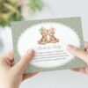 Bear and Green Polka Dots Gender Reveal Invitation Suite, Printable File, Edit Yourself, SH226