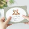 Bear and Green Polka Dots Gender Reveal Thank You Card, Printable File, Edit Yourself, SH226 Bear and Green Polka Dots Gender Reveal Thank You Card, Printable File, Edit Yourself, SH226