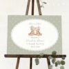 Bear and Green Polka Dots Welcome Sign, Gender Reveal Sign, Printable File, Edit Yourself, SH226 Bear and Green Polka Dots Welcome Sign, Gender Reveal Sign, Printable File, Edit Yourself, SH226