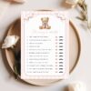 Bear and Pink Stripes Baby Shower Games, Set of 3 Games, Girl Baby Shower, Printable File, Edit Yourself, SH227 Bear and Pink Stripes Baby Shower Games, Set of 3 Games, Girl Baby Shower, Printable File, Edit Yourself, SH227