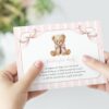 Bear and Pink Stripes Baby Shower Invitation Suite, Girl Baby Shower, Printable File, Edit Yourself, SH227 Bear and Pink Stripes Baby Shower Invitation Suite, Girl Baby Shower, Printable File, Edit Yourself, SH227