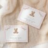 Bear and Pink Stripes Thank You Card, Girl Baby Shower, Printable File, Edit Yourself, SH227 Bear and Pink Stripes Thank You Card, Girl Baby Shower, Printable File, Edit Yourself, SH227
