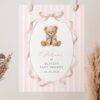 Bear and Pink Stripes Welcome Sign, Baby Shower Sign, Girl Baby Shower, Printable File, Edit Yourself, SH227 Bear and Pink Stripes Welcome Sign, Baby Shower Sign, Girl Baby Shower, Printable File, Edit Yourself, SH227