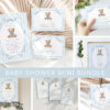 Bear and Blue Stripes Baby Shower Mini Bundle, Boy Baby Shower, Printable File, Edit Yourself, SH229 Bear and Blue Stripes Baby Shower Mini Bundle, Boy Baby Shower, Printable File, Edit Yourself, SH229