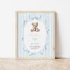 Bear and Blue Stripes Custom Sign, Printable File, Edit Yourself, SH229 SH230
