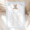 Bear and Blue Stripes Baby Shower Games, Set of 3 Games, Boy Baby Shower, Printable File, Edit Yourself, SH229