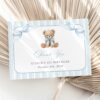 Bear and Blue Stripes Thank You Card, First Birthday, Boy Birthday, Printable File, Edit Yourself, SH230 Bear and Blue Stripes Thank You Card, First Birthday, Boy Birthday, Printable File, Edit Yourself, SH230