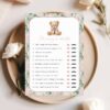 Teddy Bear and Pink Flowers Baby Shower Games, Set of 3 Games, Girl Baby Shower, Printable File, Edit Yourself, SH231 Teddy Bear and Pink Flowers Baby Shower Games, Set of 3 Games, Girl Baby Shower, Printable File, Edit Yourself, SH231
