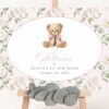 Cute Bear and Pink Flowers Welcome Sign, First Birthday, Girl Birthday, Printable File, Edit Yourself, SH234 Cute Bear and Pink Flowers Welcome Sign, First Birthday, Girl Birthday, Printable File, Edit Yourself, SH234