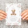 Baby Bear and Pink Flowers First Birthday Invitation, Birthday Stationery, Girl Birthday, Printable File, Edit Yourself, SH236 Baby Bear and Pink Flowers First Birthday Invitation, Birthday Stationery, Girl Birthday, Printable File, Edit Yourself, SH236