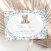 Teddy Bear and Blue Flowers Thank You Card, First Birthday, Boy Birthday, Printable File, Edit Yourself, SH238 Teddy Bear and Blue Flowers Thank You Card, First Birthday, Boy Birthday, Printable File, Edit Yourself, SH238