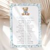 Cute Bear and Blue Flowers Baby Shower Games, Set of 3 Games, Boy Baby Shower, Printable File, Edit Yourself, SH239 Cute Bear and Blue Flowers Baby Shower Games, Set of 3 Games, Boy Baby Shower, Printable File, Edit Yourself, SH239