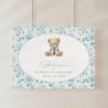 Cute Bear and Blue Flowers Welcome Sign, First Birthday, Boy Birthday, Printable File, Edit Yourself, SH240 Cute Bear and Blue Flowers Welcome Sign, First Birthday, Boy Birthday, Printable File, Edit Yourself, SH240
