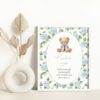 Baby Bear and Blue Flowers Custom Sign, Printable File, Edit Yourself, SH241 SH242 Baby Bear and Blue Flowers Custom Sign, Printable File, Edit Yourself, SH241 SH242