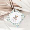 Baby Bear and Blue Flowers Favor Tags, Gift Tags, Boy Baby Shower, Printable File, Edit Yourself, SH241