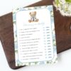 Baby Bear and Blue Flowers Baby Shower Games, Set of 3 Games, Boy Baby Shower, Printable File, Edit Yourself, SH241 Baby Bear and Blue Flowers Baby Shower Games, Set of 3 Games, Boy Baby Shower, Printable File, Edit Yourself, SH241