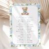 Baby Bear and Blue Flowers Baby Shower Games, Set of 3 Games, Boy Baby Shower, Printable File, Edit Yourself, SH241 Baby Bear and Blue Flowers Baby Shower Games, Set of 3 Games, Boy Baby Shower, Printable File, Edit Yourself, SH241