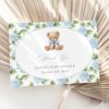 Baby Bear and Blue Flowers Thank You Card, Boy Baby Shower, Printable File, Edit Yourself, SH241 Baby Bear and Blue Flowers Thank You Card, Boy Baby Shower, Printable File, Edit Yourself, SH241
