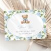 Baby Bear and Blue Flowers Thank You Card, First Birthday, Boy Birthday, Printable File, Edit Yourself, SH242 Baby Bear and Blue Flowers Thank You Card, First Birthday, Boy Birthday, Printable File, Edit Yourself, SH242
