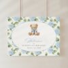 Baby Bear and Blue Flowers Welcome Sign, First Birthday, Boy Birthday, Printable File, Edit Yourself, SH242 Baby Bear and Blue Flowers Welcome Sign, First Birthday, Boy Birthday, Printable File, Edit Yourself, SH242