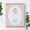 Bunny and Pink Polka Dots Custom Sign, Printable File, Edit Yourself, SH243 SH244