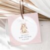 SH243 Favor Tags 1 Bunny and Pink Polka Dots Favor Tags, Gift Tags, Girl Baby Shower, Printable File, Edit Yourself, SH243