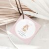 SH243 Favor Tags 2 Bunny and Pink Polka Dots Favor Tags, Gift Tags, Girl Baby Shower, Printable File, Edit Yourself, SH243