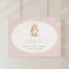 Bunny and Pink Polka Dots Welcome Sign, Baby Shower Sign, Girl Baby Shower, Printable File, Edit Yourself, SH243