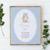 Bunny and Blue Polka Dots Custom Sign, Printable File, Edit Yourself, SH245 SH246