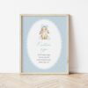 Bunny and Blue Polka Dots Custom Sign, Printable File, Edit Yourself, SH245 SH246