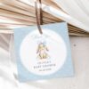 Bunny and Blue Polka Dots Favor Tags, Gift Tags, Boy Baby Shower, Printable File, Edit Yourself, SH245