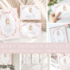 Bunny and Pink Stripes Baby Shower Mini Bundle, Girl Baby Shower, Printable File, Edit Yourself, SH247 Bunny and Pink Stripes Baby Shower Mini Bundle, Girl Baby Shower, Printable File, Edit Yourself, SH247